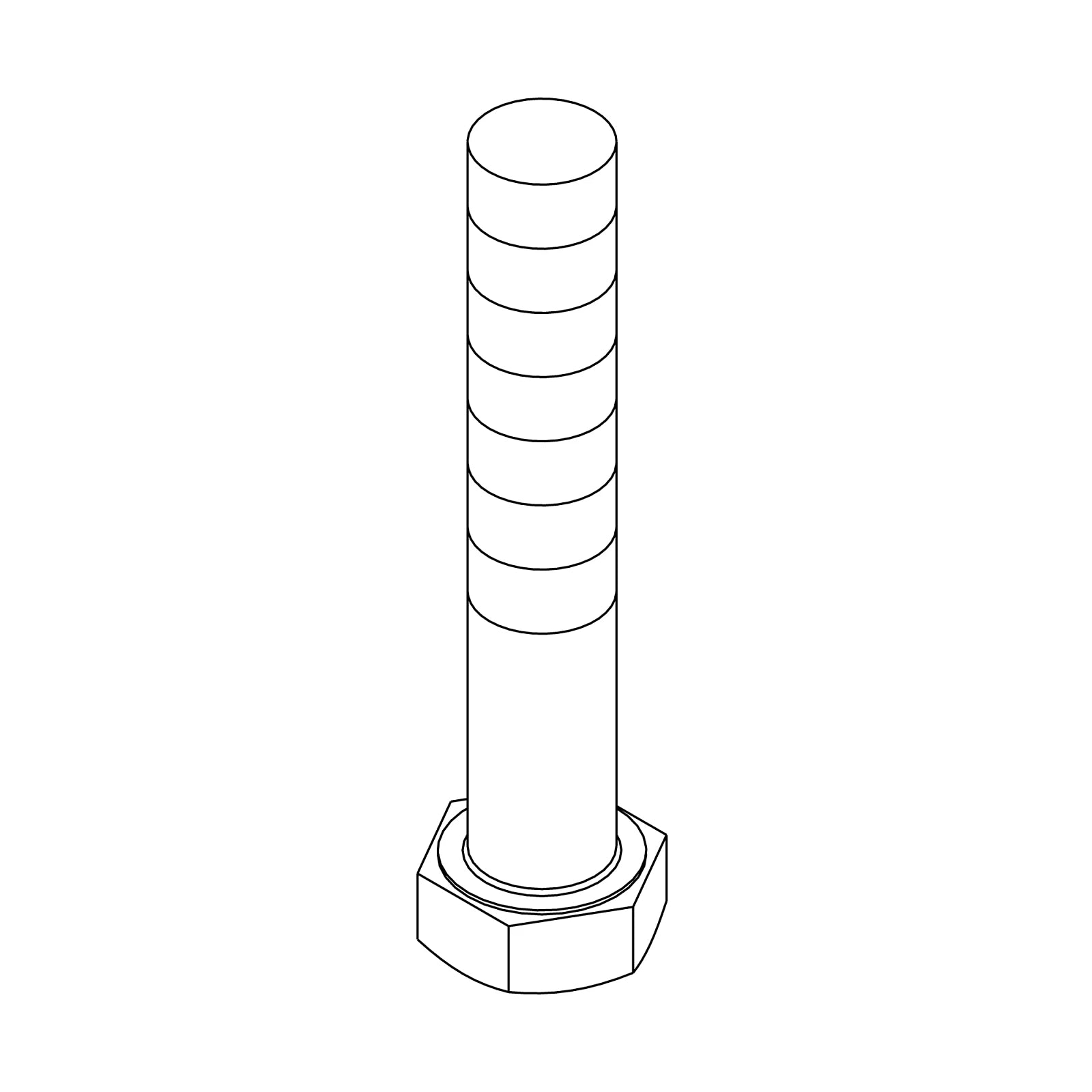 19M7937: Fits John Deere 19M7937 Hexagonal Head Screw, M24 X 140 – Genuine OEM