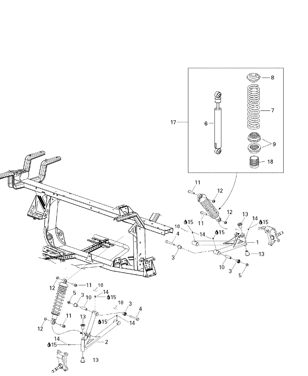 Can-Am - OEM schematic diagram - Part # 2572-706200169 - 07- Front Suspension - Ref # 13