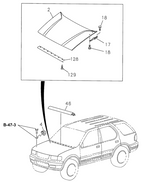 New 1998-2002 Fits Honda Passport Panel, Engine Hood, Part # 89712-52542