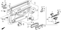 Honda New 1994-1995 Fits Honda Accord Pocket, L. Door Pull *Y18L* (Power Window) (SILKY IVORY), Part # 83571-SV4-A10ZD