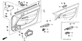 Honda New 1999-2000 Fits Honda Civic Lining, R. FR. Door *NH264L* (CLASSY GRAY), Part # 83500-S00-A02ZB