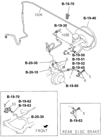 Honda New 1994-1995 Fits Honda Passport Hose, Front Flexible Brake, Part # 89706-44291