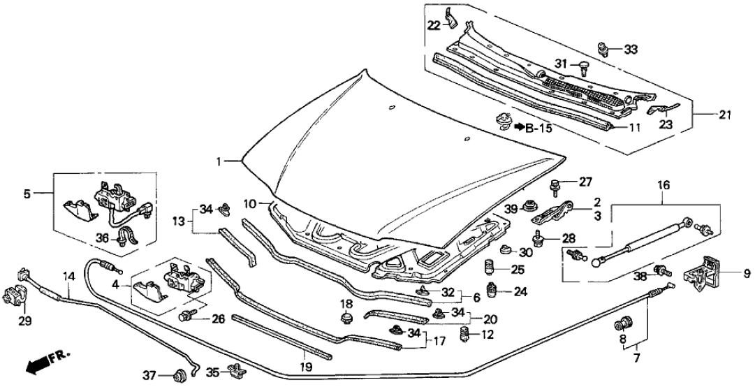 Honda New 1995-1997 Fits Honda Accord Seal, Bulkhead (Upper), Part # 74190-SV7-A00