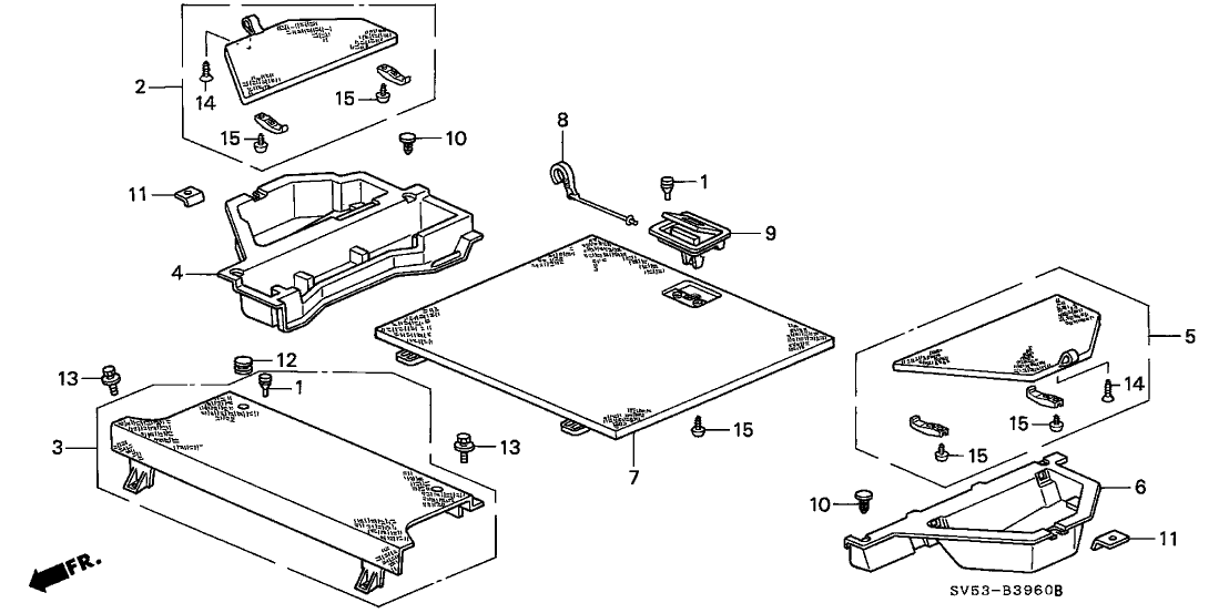 Honda New 1994-1997 Fits Honda Accord Box, L. RR. Floor Side *NH85L* (GRAY ELEVEN), Part # 83876-SV5-A00ZA