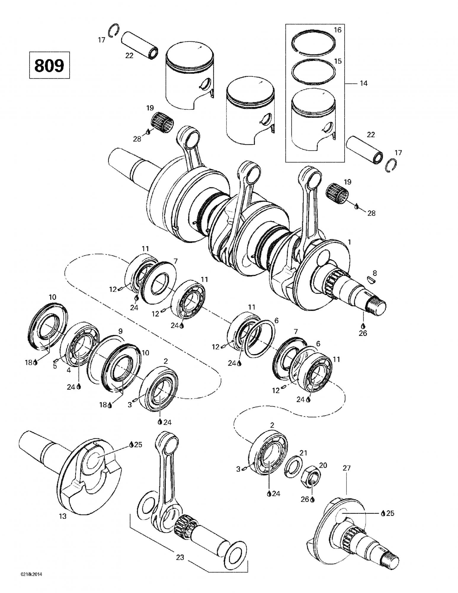 Fits 1997-2003 Ski-Doo Formula III 600/700/800 / Formula III 700 R Models Rectangular Ring 70.5 Mm, OEM Part # 420915988