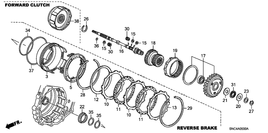 New 2006-2011 Fits Honda Civic Clutch Assy., Forward, Part # 22500-RPS-003