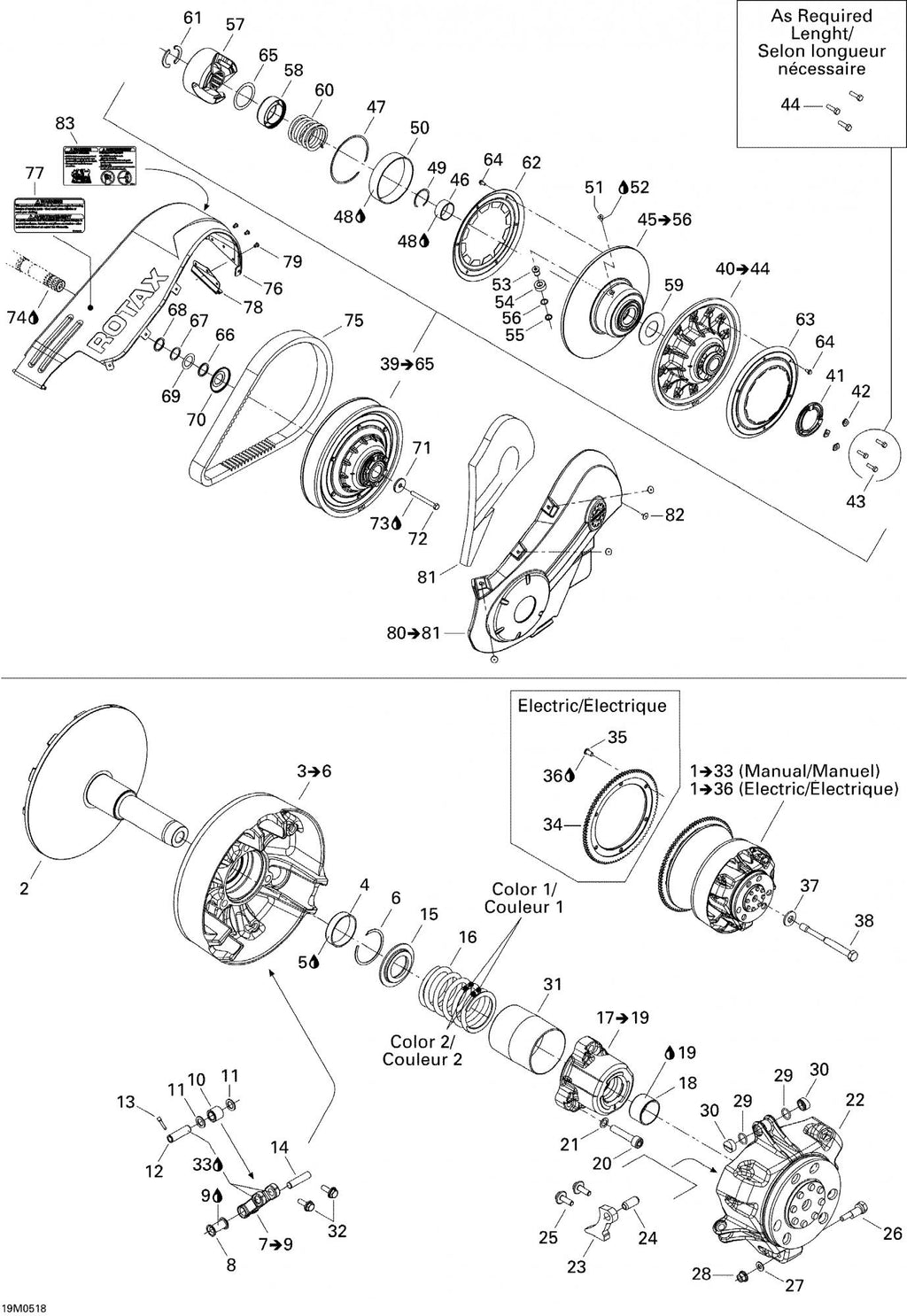Fits 2005-2007 Ski-Doo Mach Z 1000 SDI / Mach Z 1000 SDI Adrenaline & X Models Slidding Flange Ass'y Includes 45 To 56, OEM Part # 417127040