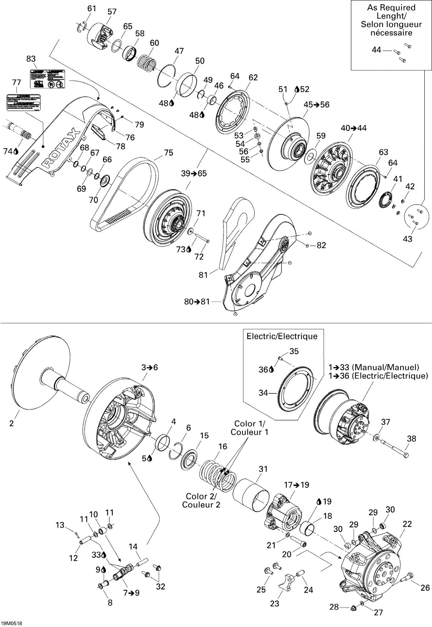 Fits 2005-2007 Ski-Doo Mach Z 1000 SDI / Mach Z 1000 SDI Adrenaline & X Models Slidding Flange Ass'y Includes 45 To 56, OEM Part # 417127040