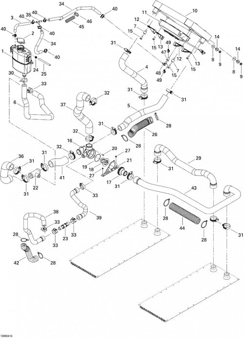 Fits 2001-2004 Ski-Doo Elite 1500 1st Edition / Elite 1500 2nd Edition Models Elbow Fitting 90°, OEM Part # 293700020
