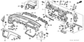 Honda New 1997-2001 Fits Honda CR-V Seal, FR. Instrument *NH264L* (CLASSY GRAY), Part # 77466-S10-000