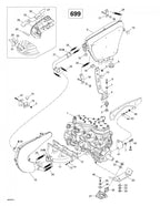 Fits 1998-2003 Ski-Doo Formula III 600 LT / Formula III 600 R/700 R Models Stopper Plate, OEM Part # 512056000
