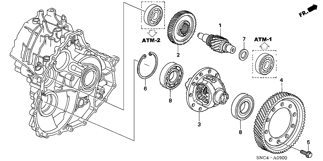 New 2006-2011 Fits Honda Civic Final Driven Gear, Part # 41233-RPS-000