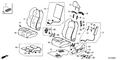 New 2013-2015 Fits Honda CR-Z Cover, Left Front Seat Cushion Trim (Shiny Red), Part # 81531-SZT-G51ZA