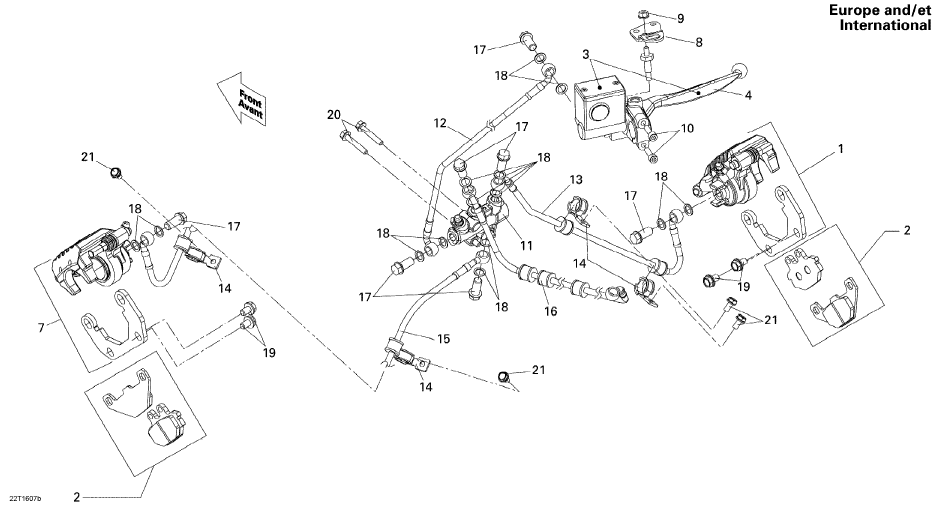 Fits 2006-2026 Can-Am Atvs Master Cylinder Ass Y, OEM Part # S45500RCA000