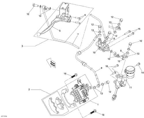 Fits 2006-2026 Can-Am Atvs Rear Brake Caliper Hose, OEM Part # S46206RCA000