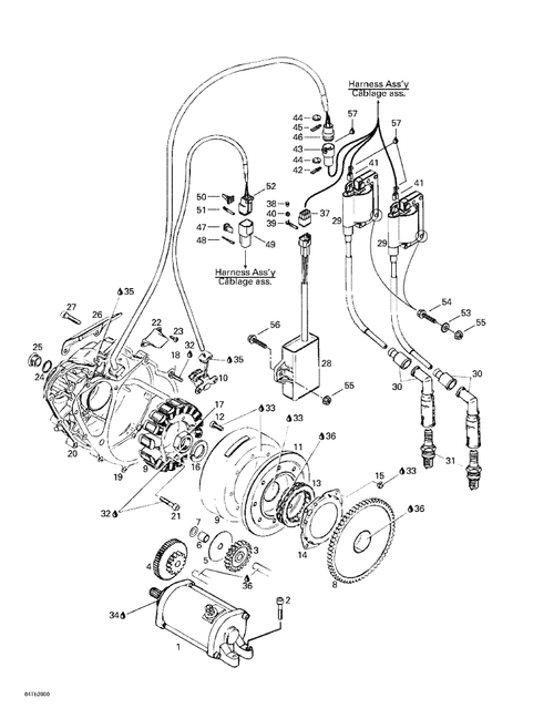 Fits 2000-2007 Can-Am Atvs Starting Gear, 61 Teeth, OEM Part # 420634319
