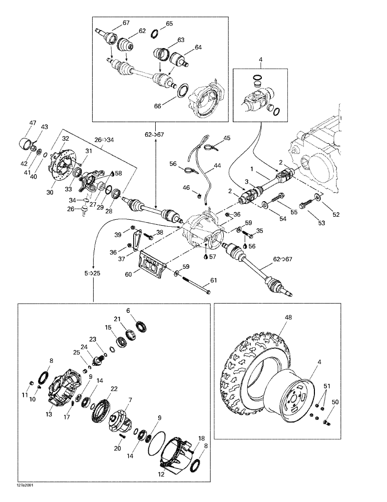 Fits 1999-2001 Can-Am Atvs Knuckle-LH., OEM Part # 709400081