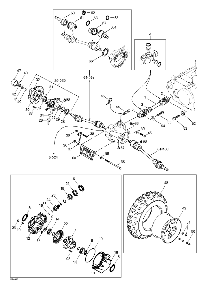 Fits 1999-2004 Can-Am Atvs Ring Gear Screw, OEM Part # 705500090