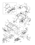 Fits 1999-2005 Can-Am Atvs RH Front Mudguard, OEM Part # 705001577