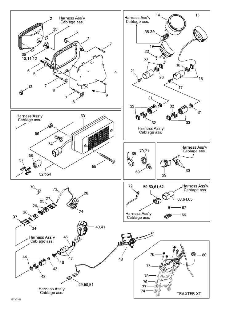 Fits 1999-2004 Can-Am Atvs Female Terminal Housing, 2 Circuits, OEM Part # 710000026