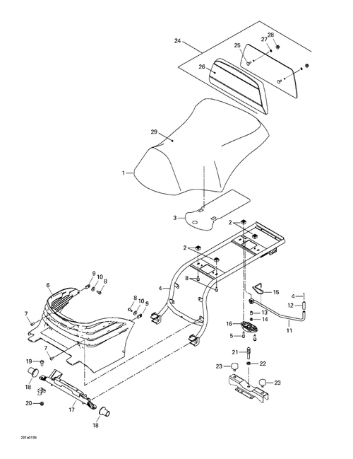 Fits 2001-2005 Can-Am Atvs Backrest Cover Ass Y, OEM Part # 708000079