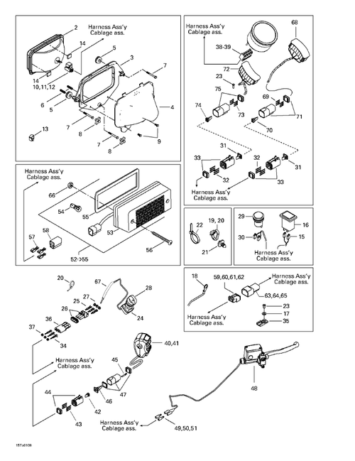 Fits 2001-2003 Can-Am Atvs Hour Meter, OEM Part # 710000161