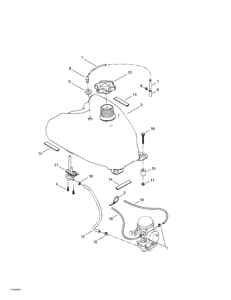 Fits 2000-2007 Can-Am Atvs Fuel Tank, OEM Part # 709000010