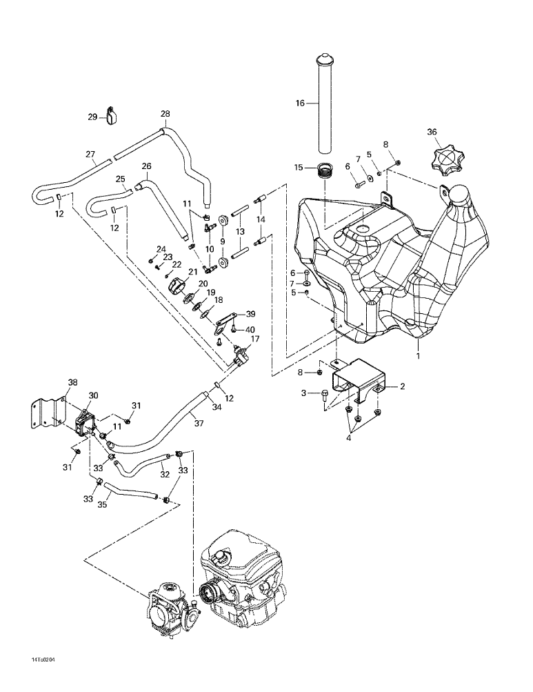 Fits 2002-2005 Can-Am Atvs Formed Hose, OEM Part # 709000047