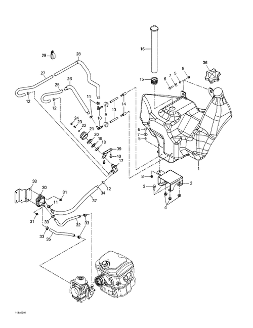 Fits 2002-2005 Can-Am Atvs Formed Hose, OEM Part # 709000047