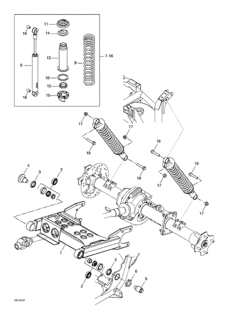 Fits 2002-2005 Can-Am Atvs Swing Arm, Black, OEM Part # 706000298