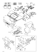 Fits 2000-2005 Can-Am Atvs LH Tank Protector, OEM Part # 705000133