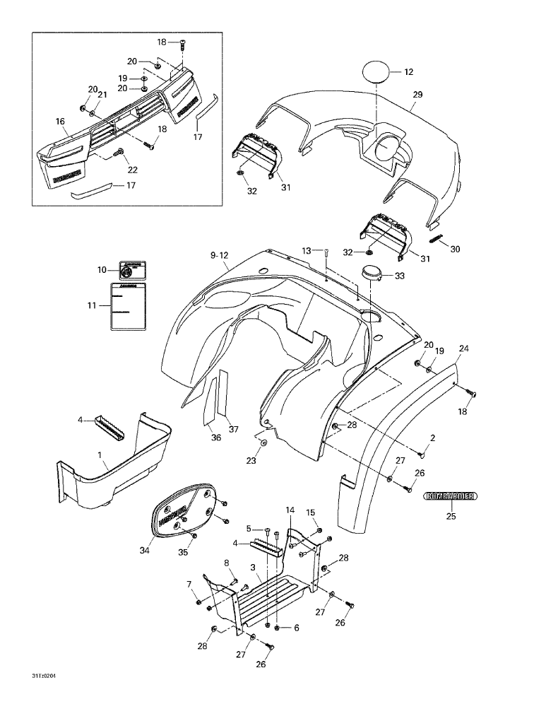 Fits 2001-2005 Can-Am Atvs CAP, OEM Part # 705000207