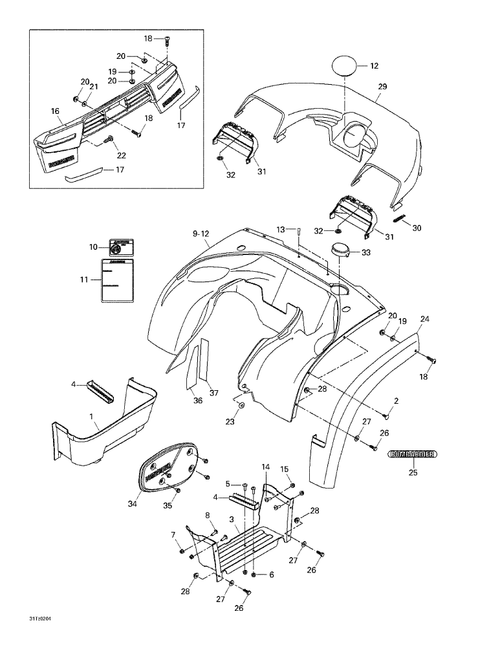 Fits 2001-2005 Can-Am Atvs CAP, OEM Part # 705000207