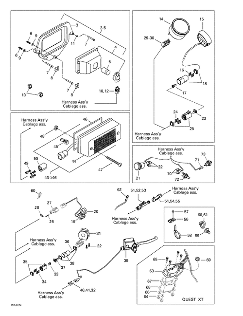 Fits 2002-2005 Can-Am Atvs Lamp Support, OEM Part # 705000283