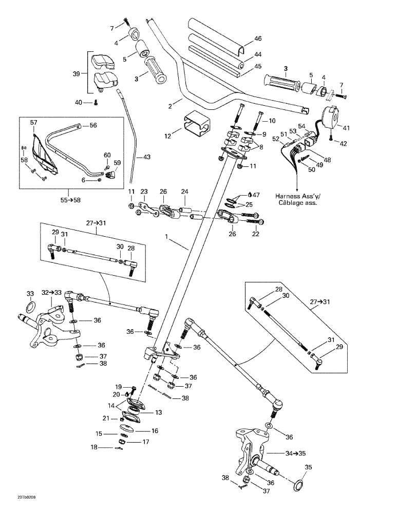 Fits 2002-2007 Can-Am Atvs Handle Bracket, OEM Part # 709400174