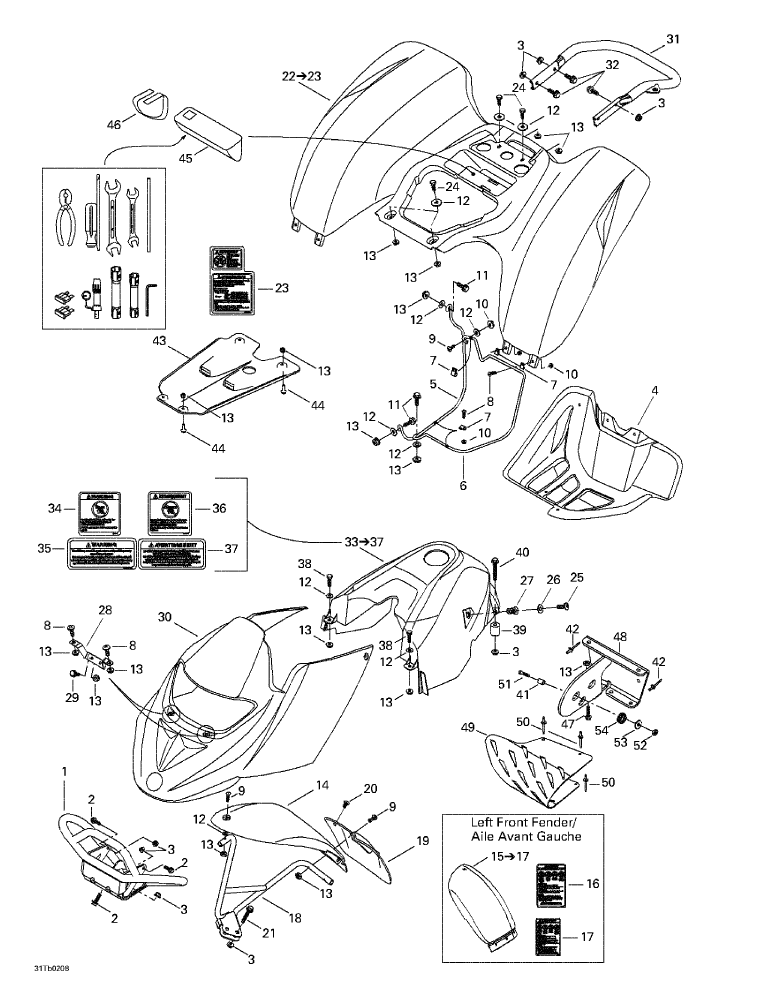 Fits 2002-2007 Can-Am Atvs RH Headlamp Support, OEM Part # 705000397