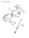 Fits 2002-2005 Can-Am Mini DS 90 4-strokes / Quest 90 4-strokes Cam Chain Sprocket Spindle, OEM Part # A14675152000