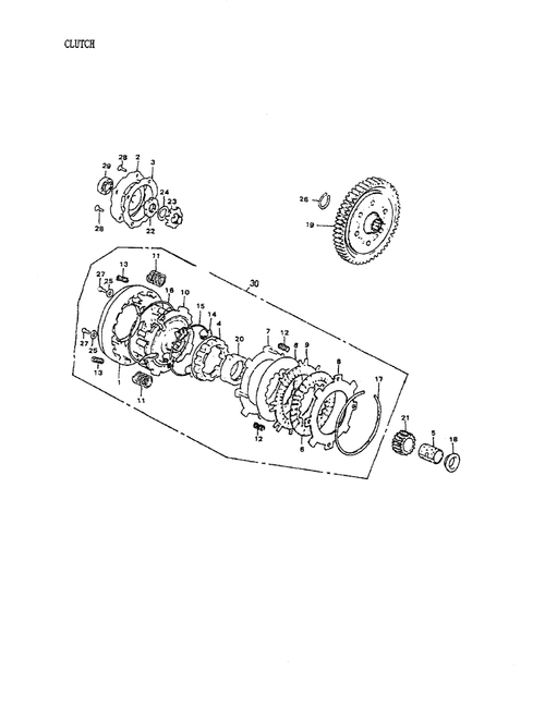 Fits 2002-2005 Can-Am Mini DS 90 4-strokes / Quest 90 4-strokes Clutch Friction Disk A, OEM Part # A22201152000