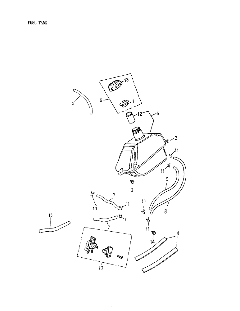 Fits 2002-2007 Can-Am Mini DS 90 4-strokes / Quest 90 4-strokes Tube, OEM Part # A944000408182
