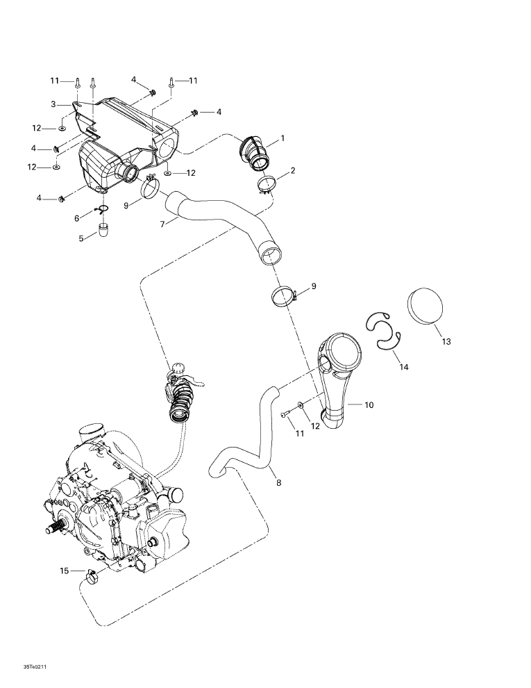 Fits 2003-2004 Can-Am Rally / Rally 175 Vent Hose, OEM Part # 707800106