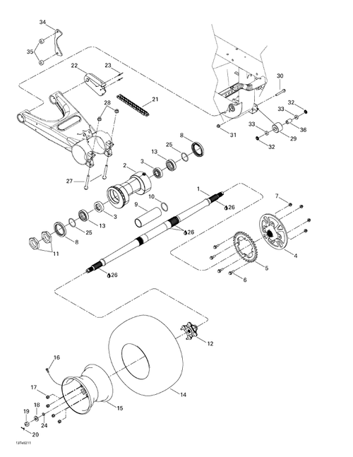 Fits 2003-2007 Can-Am Rally / Rally 175 Locking Nut, OEM Part # 705500293