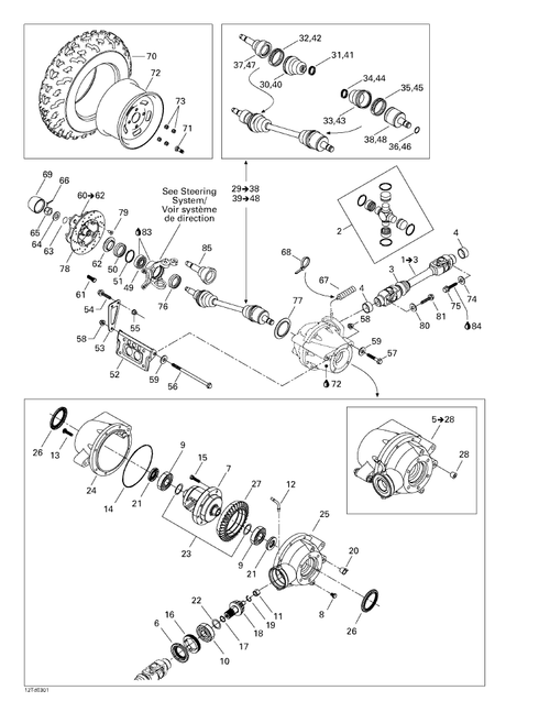 Fits 2002-2005 Can-Am Atvs Pinion Rear Cover, OEM Part # 705500515