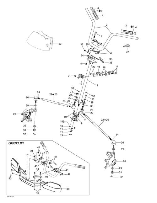 Fits 2001-2005 Can-Am Atvs LH Knuckle, OEM Part # 709400097