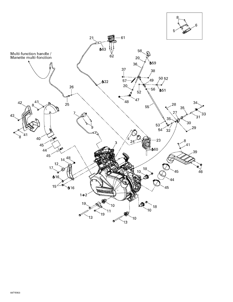 Fits 2003-2005 Can-Am Atvs LH Front Engine Bracket, OEM Part # 707000220