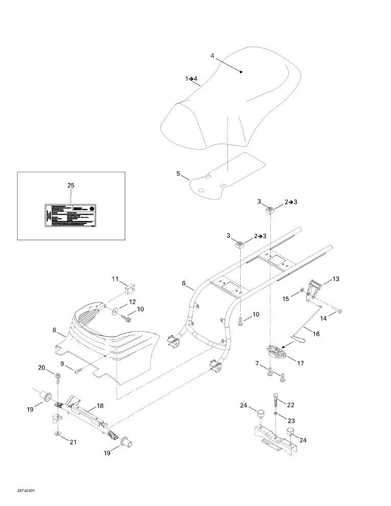 Fits 1999-2005 Can-Am Atvs Seat Bushing, OEM Part # 708000019