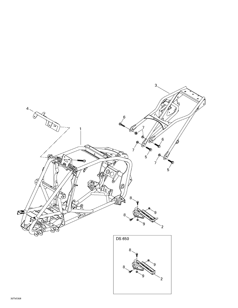Fits 2002-2007 Can-Am Atvs LH Footrest, Black, OEM Part # 705200695