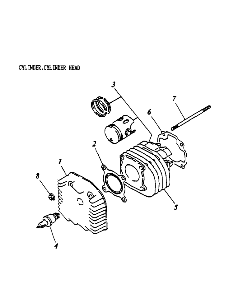 Fits 2002-2006 Can-Am Mini DS 90 2-strokes Cylinder Head, OEM Part # A12201117000