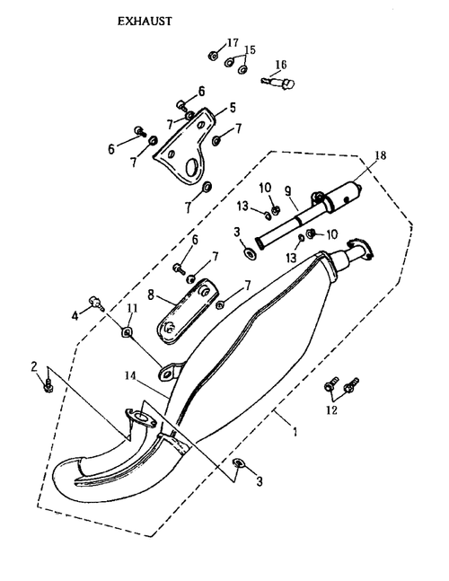 Fits 2002-2006 Can-Am Mini DS 50 2-strokes / Mini DS 90 2-strokes / Quest 50 2-strokes Hexagonal Head Phillips Bolt M6X18, OEM Part # A920010601810
