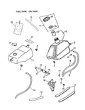 Fits 2002-2006 Can-Am Mini DS 50 2-strokes / Mini DS 90 2-strokes / Quest 50 2-strokes Tube Cover, OEM Part # A944020911090
