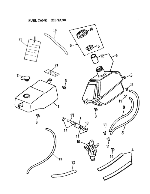 Fits 2002-2006 Can-Am Mini DS 50 2-strokes / Mini DS 90 2-strokes / Quest 50 2-strokes Tube Cover, OEM Part # A944021617190